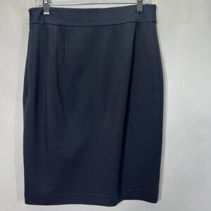 ANN Taylor Navy Blue Stretch Pencil Skirt Size 6